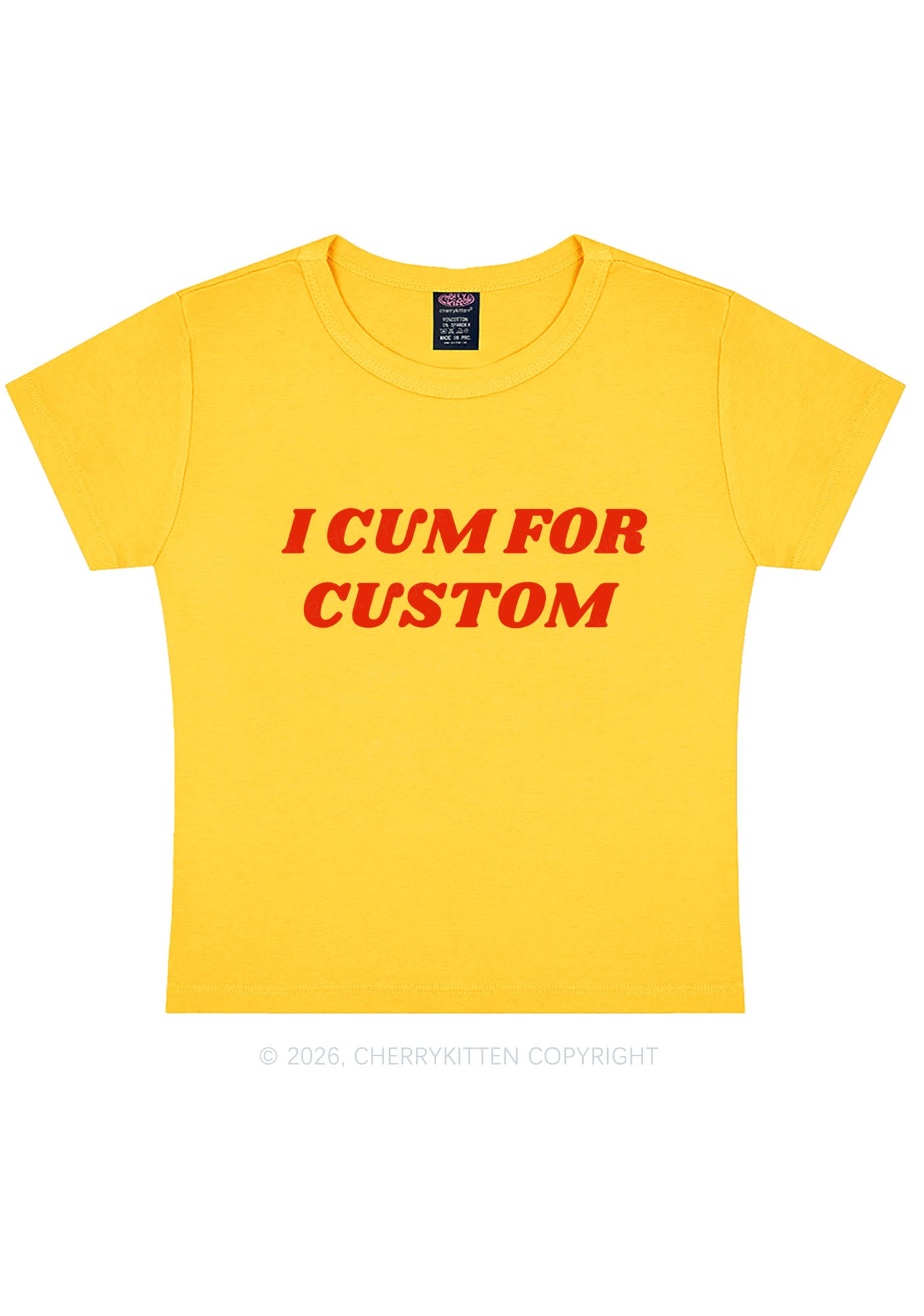 I Cxm For Custom Y2K Baby Tee Cherrykitten