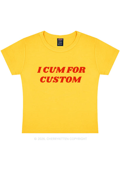 I Cxm For Custom Y2K Baby Tee Cherrykitten
