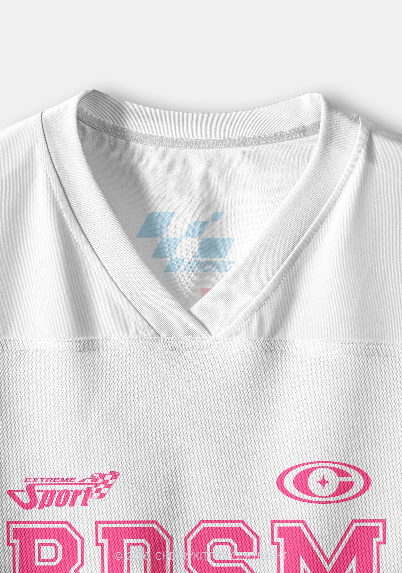 Custom Pink BDSM Y2K Crop Sport Jersey Shirts Cherrykitten