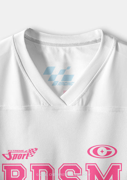 Custom Pink BDSM Y2K Crop Sport Jersey Shirts Cherrykitten