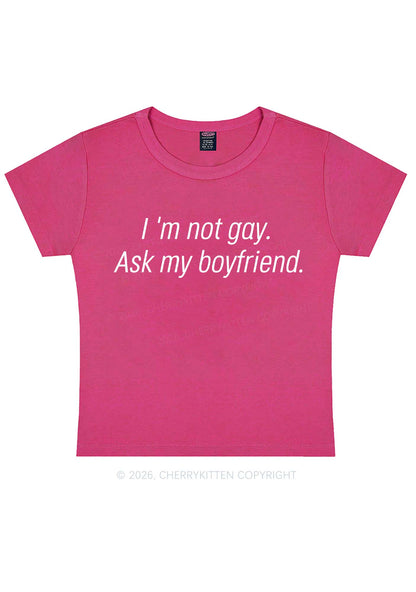 Im Not Gay Pride Y2K Baby Tee Cherrykitten