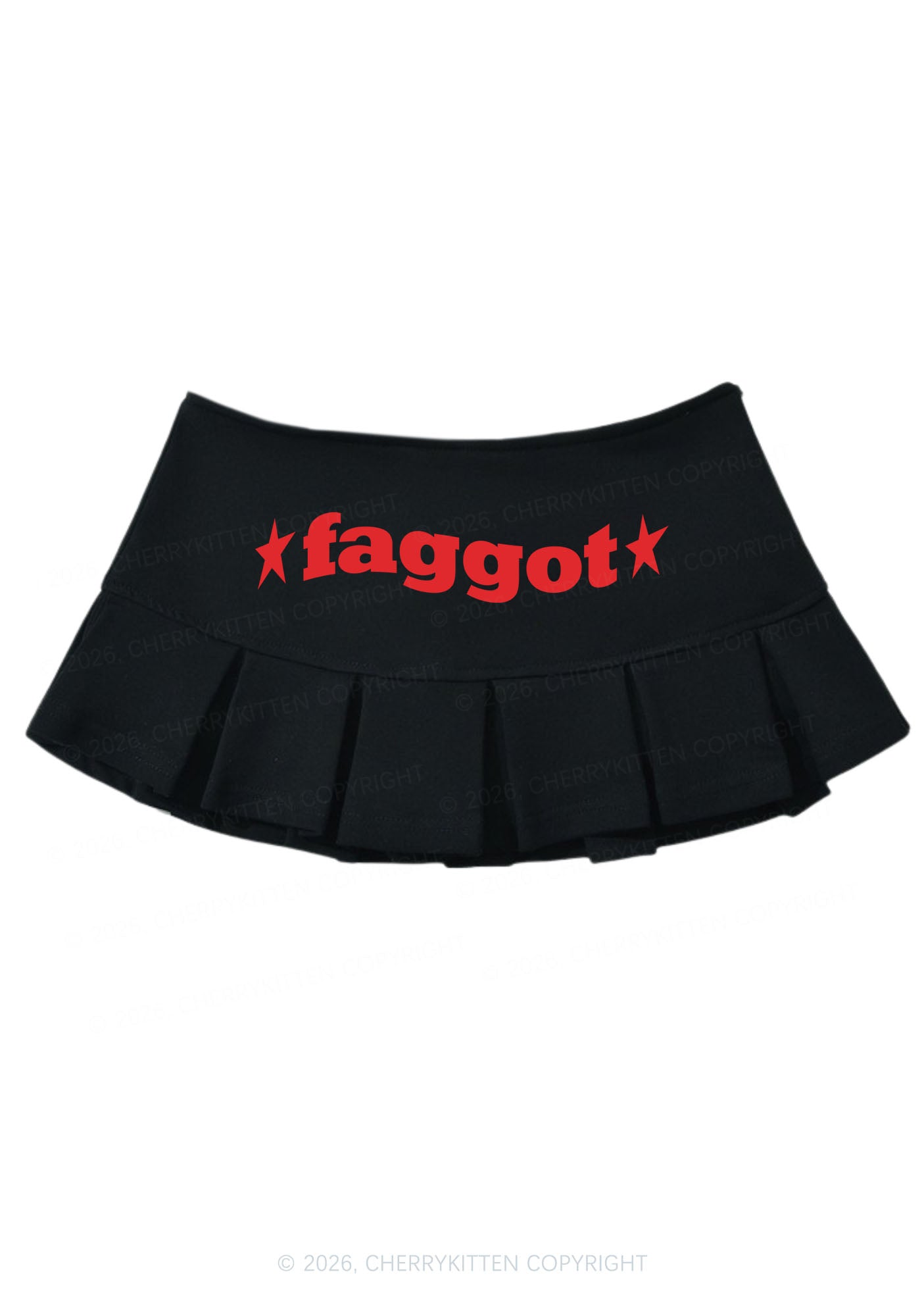 Faggot Star Pride Y2K Mini Pleated Skirts Cherrykitten