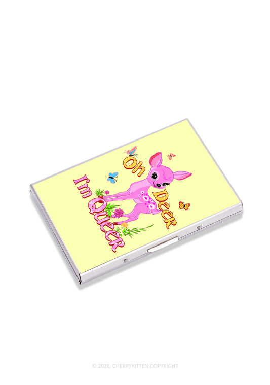 Oh Deer Im Queer Pride Y2K Mirror Cigarette Case Cherrykitten