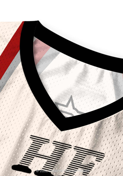 Creamy White He Him Hole Pride Y2K Sport Jersey Tank Cherrykitten