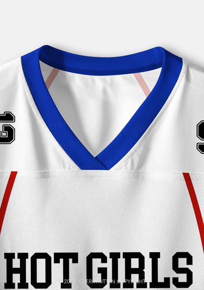 Custom Hot Girls Love Techno Y2K Crop Sport Jersey Shirts Cherrykitten