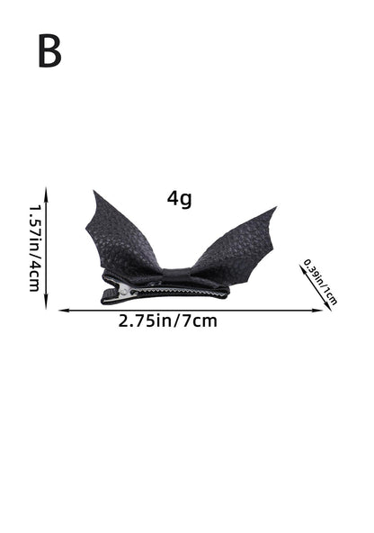 Halloween Leather Bat Y2k Hair Claw Cherrykitten
