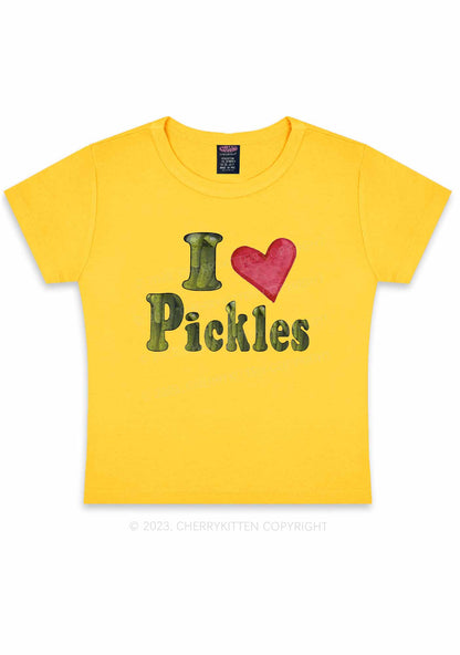 I Love Pickles Y2K Baby Tee Cherrykitten