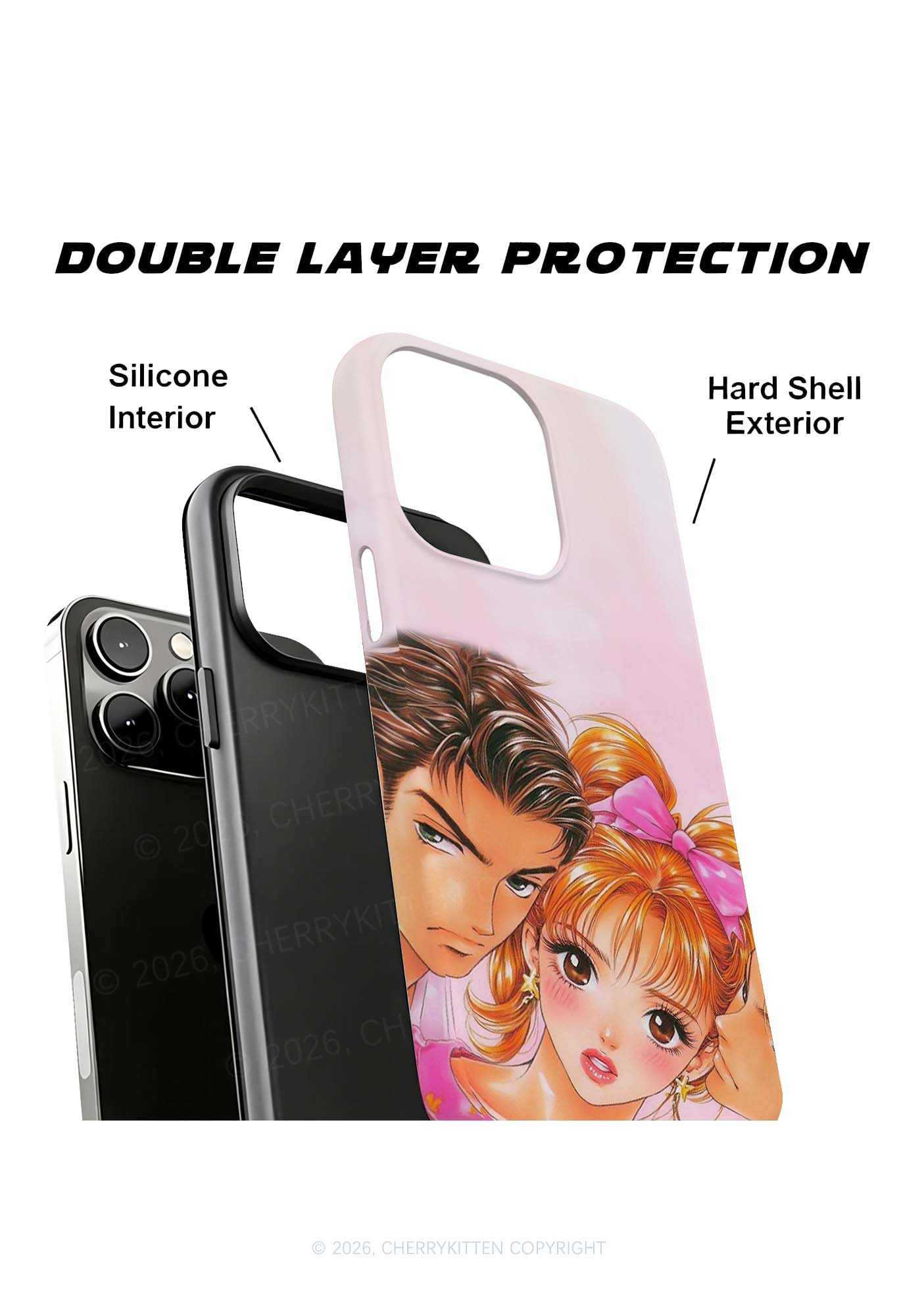 Love Triangle Y2K Phone Case Cherrykitten