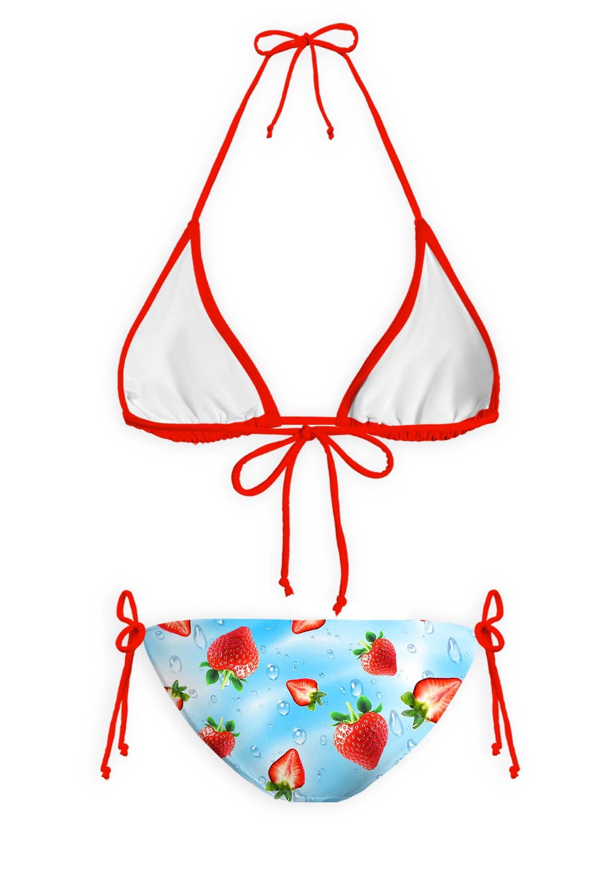 Cute Strawberry Y2K Print Bikini Set Cherrykitten