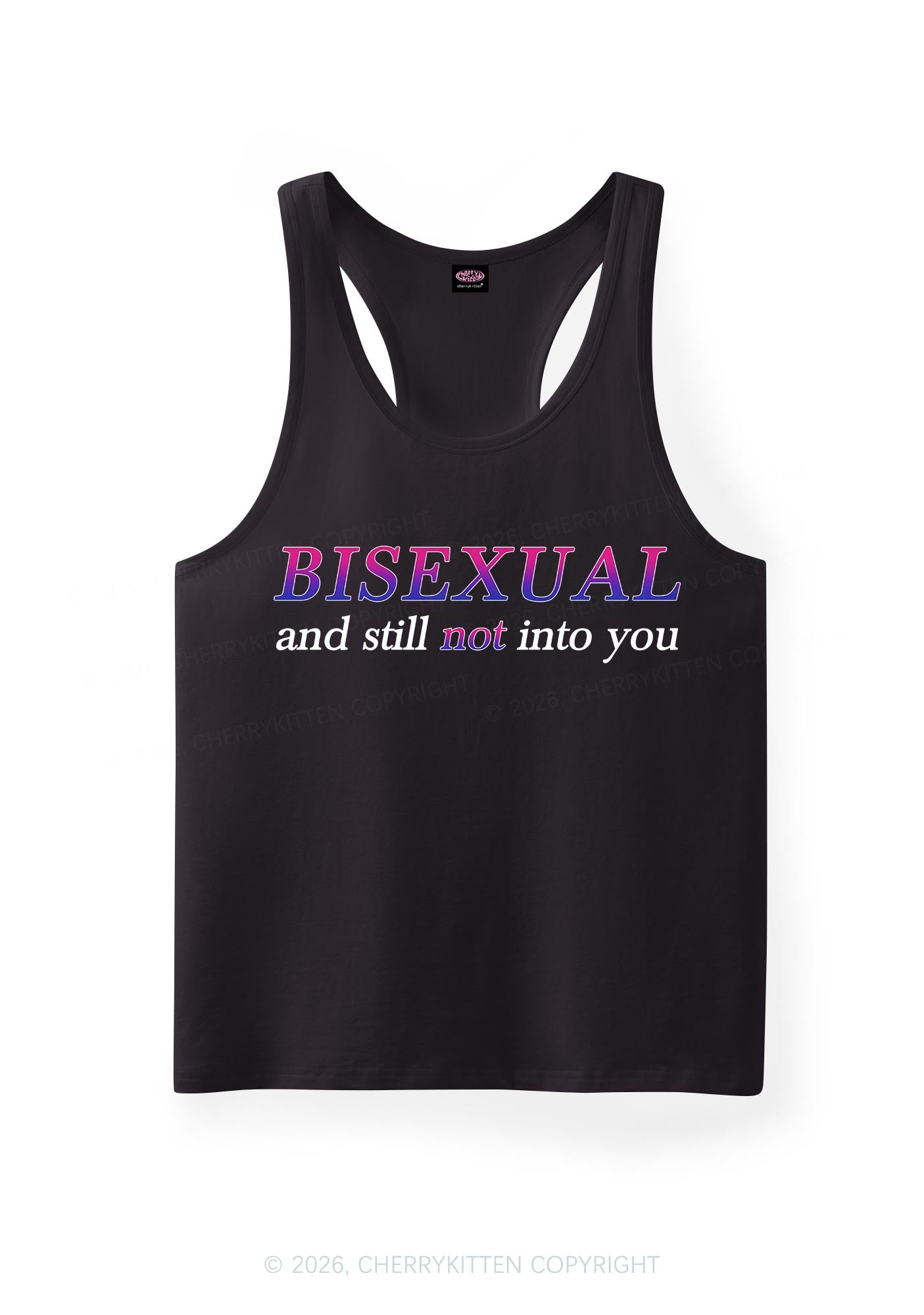 Bisexual And Still Not Into You Pride Y2K Men Racerback Tank Top Cherrykitten