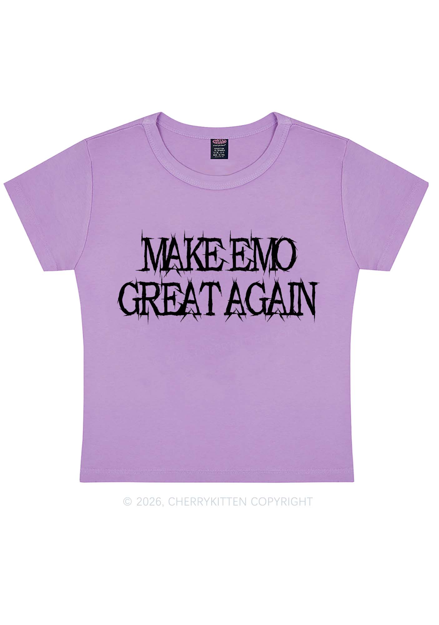 Make Emo Great Again Y2K Baby Tee Cherrykitten