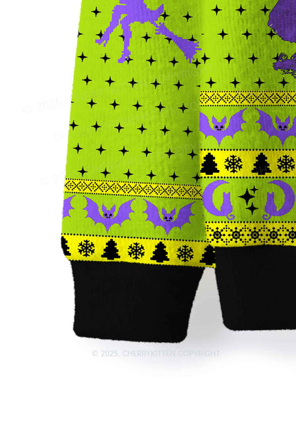 Halloween Girls Will Be Girls Y2K Christmas Knit Sweatshirt Cherrykitten