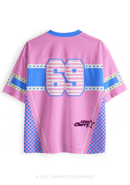 Pink Girl Kisser Pride Y2K Sport Jersey Shirts Cherrykitten