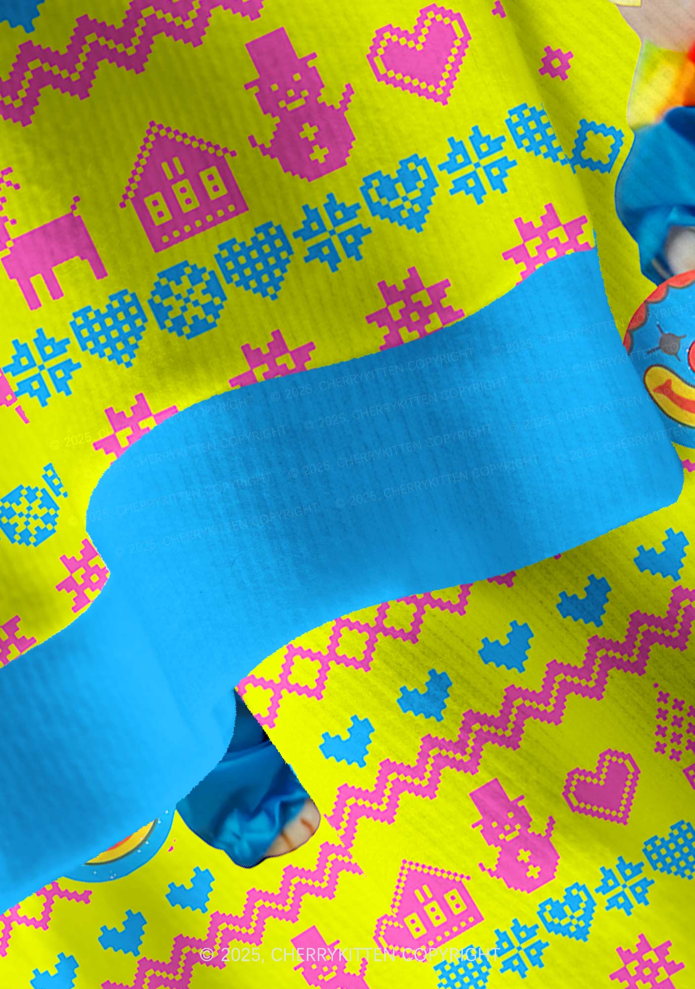 Chat Clown Y2K Christmas Cardigan Knit Sweatshirt Cherrykitten