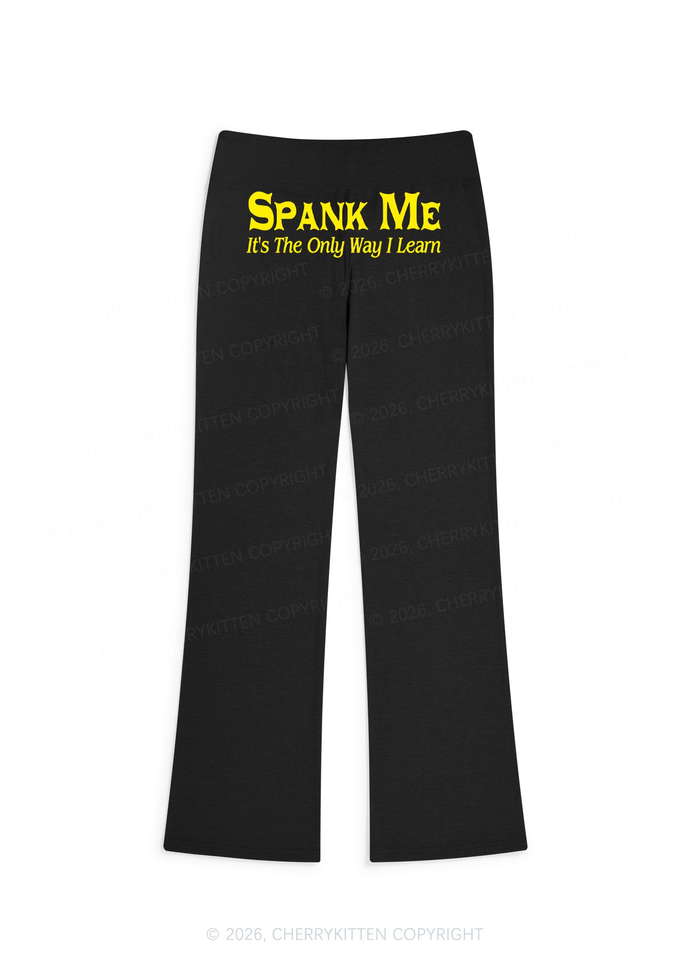 Spank Me Y2K Low Rise Drawstring Flare Pants Cherrykitten