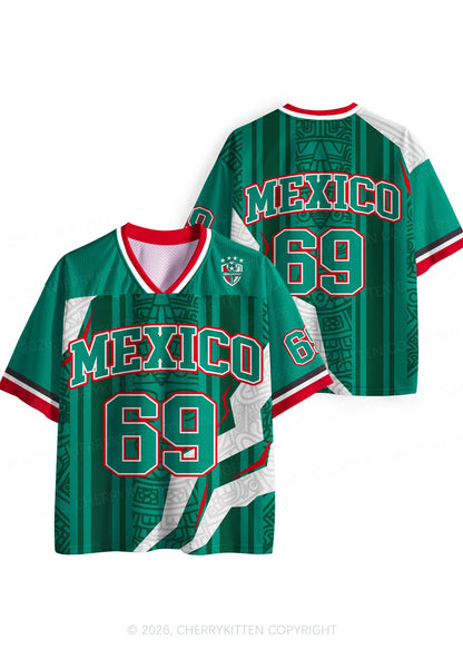 Custom Mexico Dark Green Striped Y2K Sport Jersey Shirts Cherrykitten