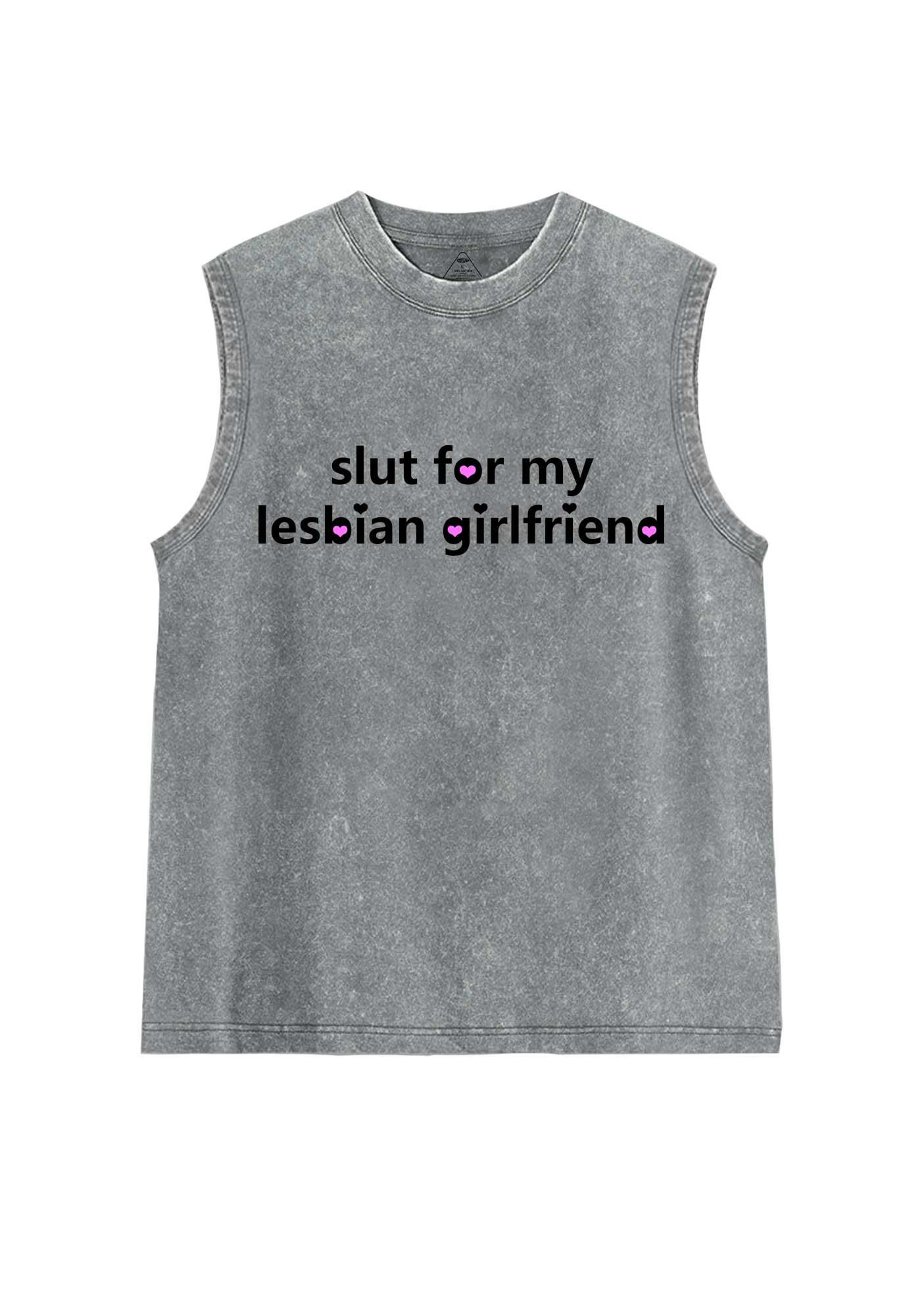 Slxt For My Lesbian Girlfriend Pride Y2K Washed Muscle Tank Cherrykitten