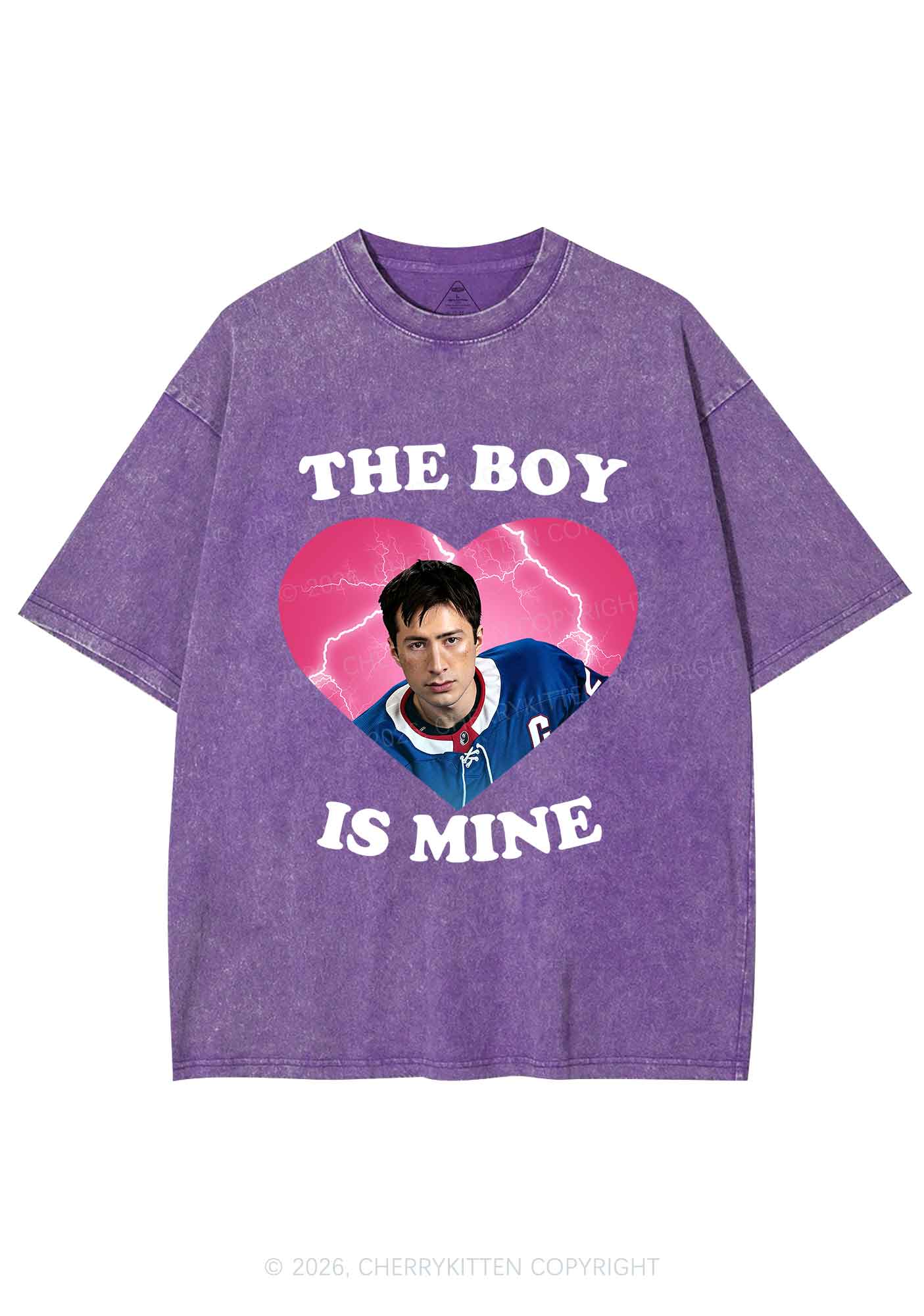 The Boy Is Mine HR Y2K Shirts Washed Tee Cherrykitten