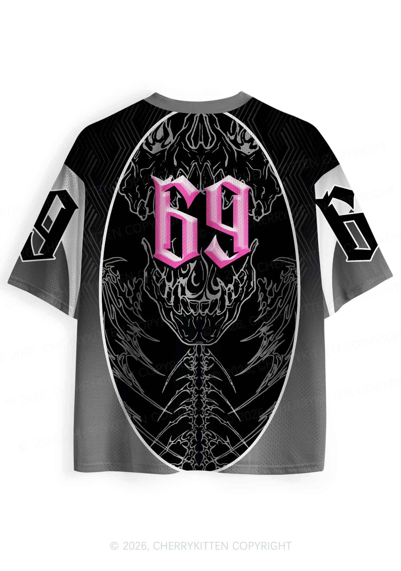 Masc Princess Dark Skull Pride Y2K Sport Jersey Shirts Cherrykitten