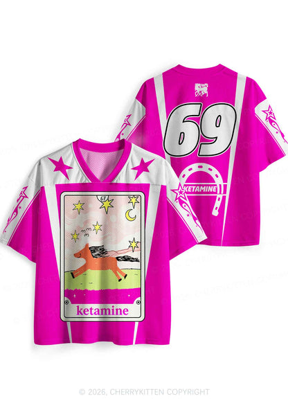 Hot Pink K Pony Y2K Sport Jersey Shirts Cherrykitten