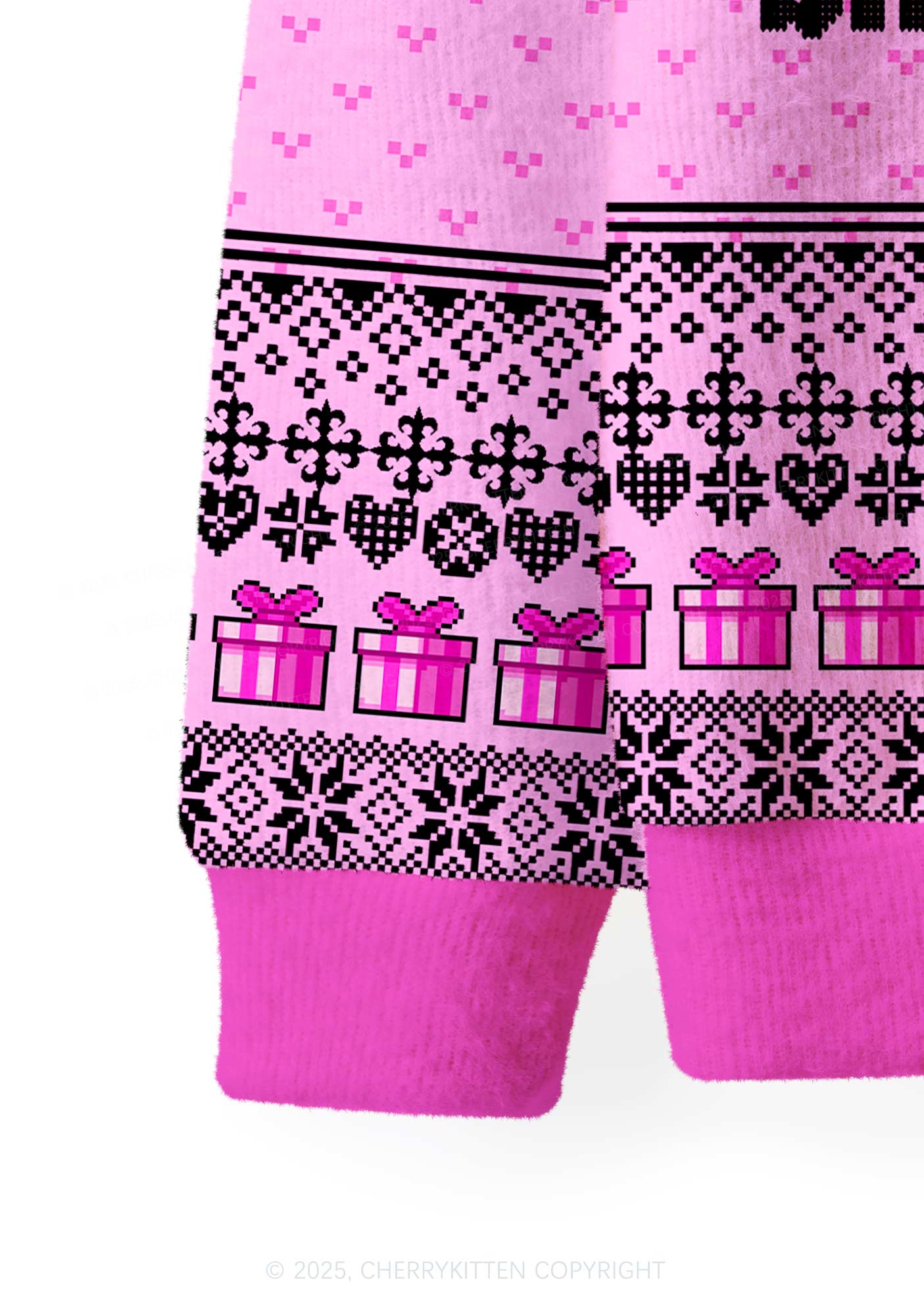 Jesus Birthday Y2K Christmas Cardigan Knit Sweatshirt Cherrykitten