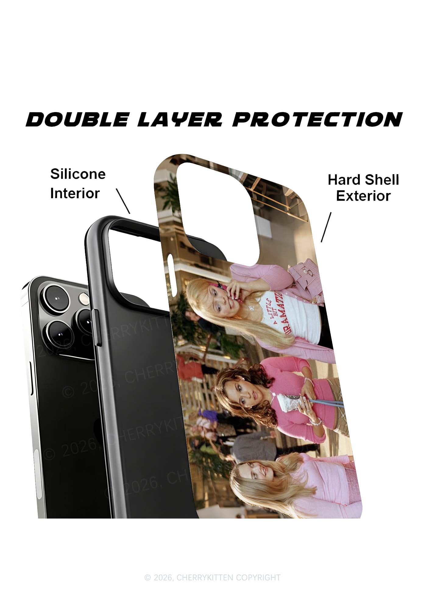 Pink Preppy Girls Y2K Phone Case Cherrykitten