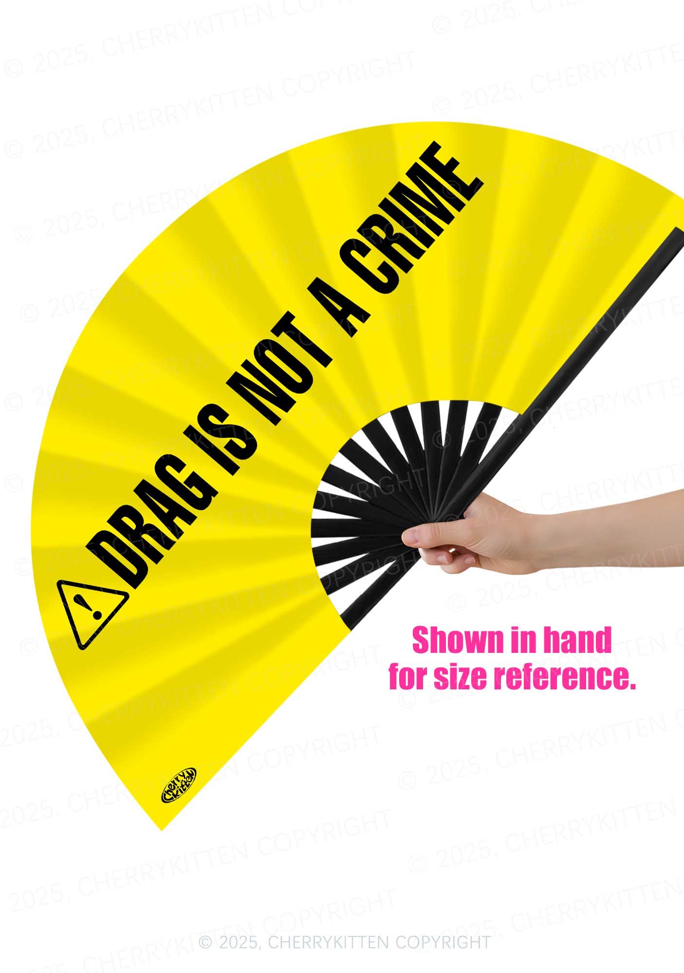 Drag Is Not Crime Pride Y2K Rave Hand Fan Cherrykitten