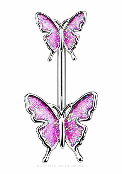 1pc Butterfly Titanium Y2K Navel Piercing Cherrykitten