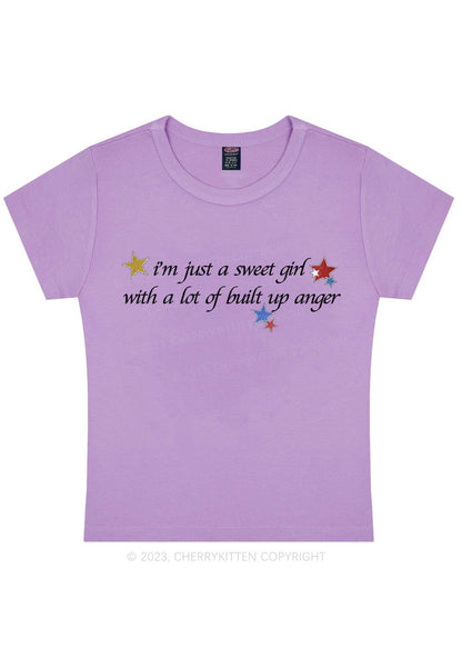 I'm A Sweet Girl Y2K Baby Tee Cherrykitten