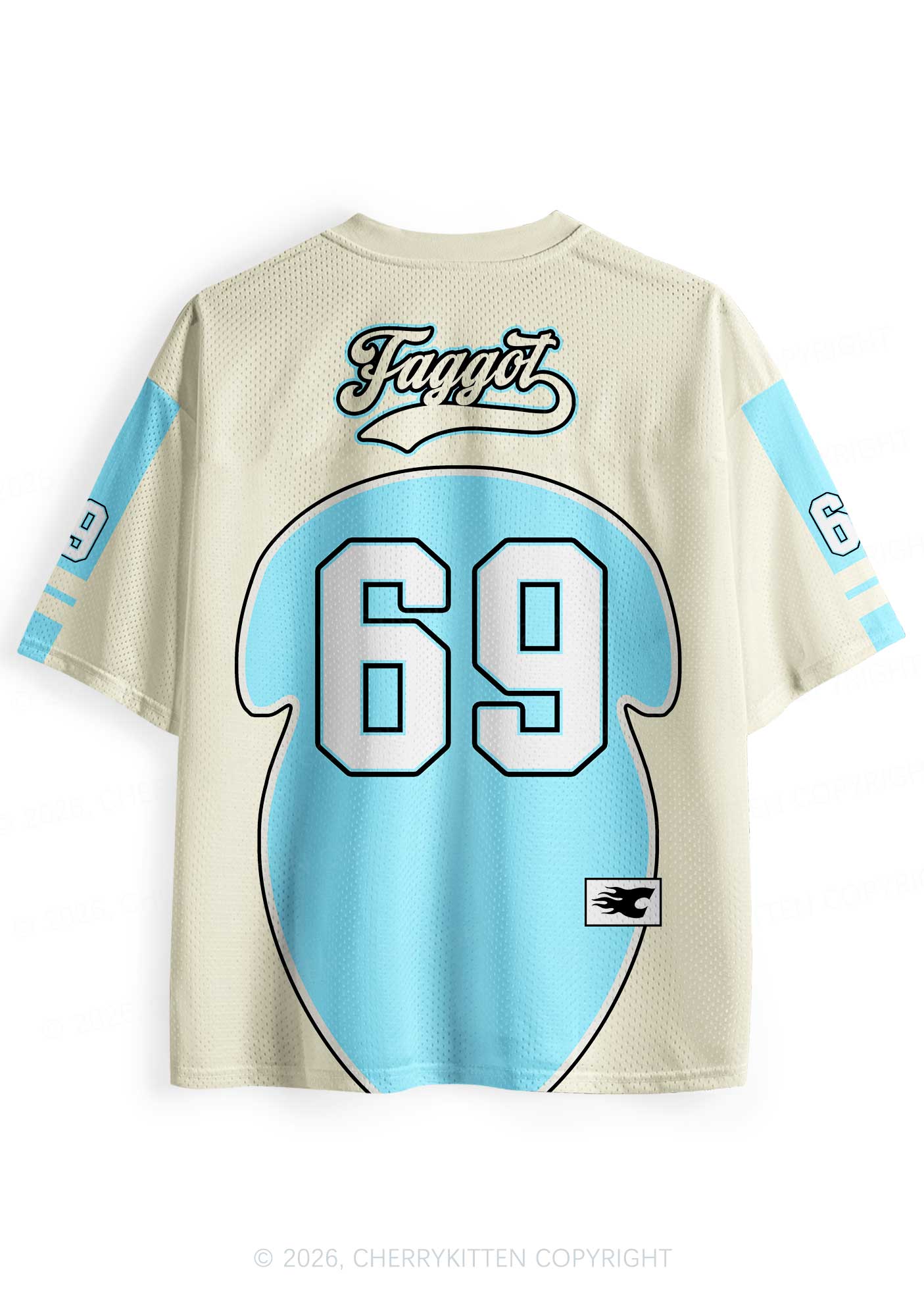 Light Blue Faggot Pride Y2K Sport Jersey Shirts Cherrykitten