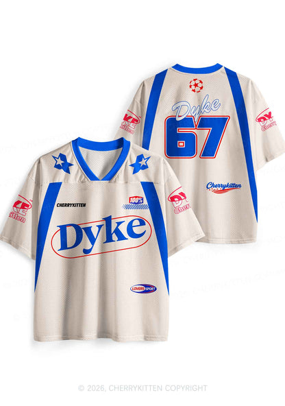 Blue Dyke Pride Y2K Sport Jersey Shirts Cherrykitten