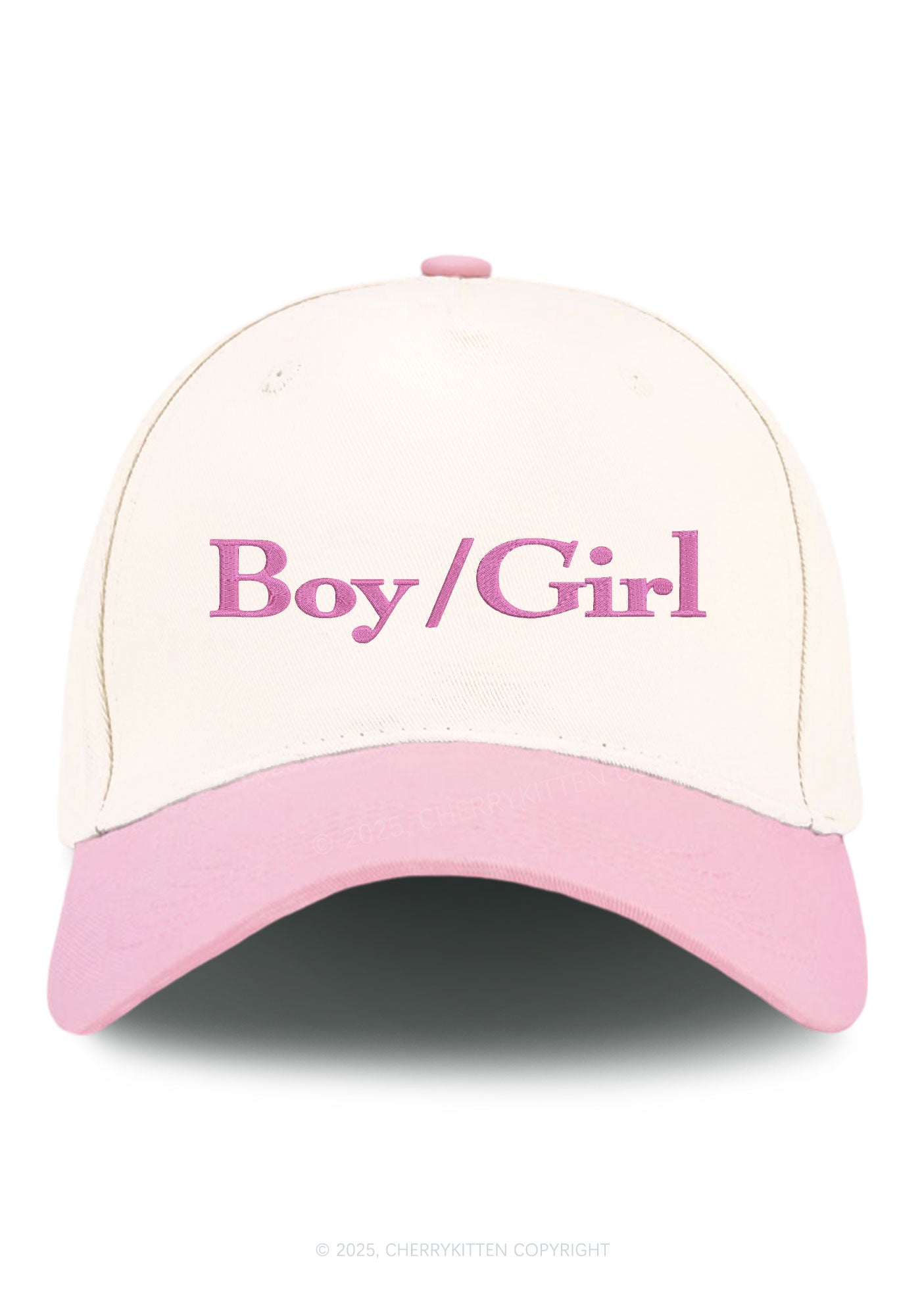 Embroidered Boy Or Girl Pride Y2K Color Block Baseball Cap Cherrykitten