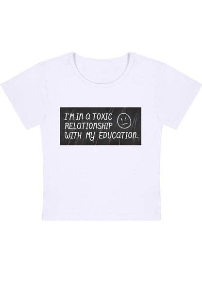 Curvy Toxic Relationship Education Baby Tee