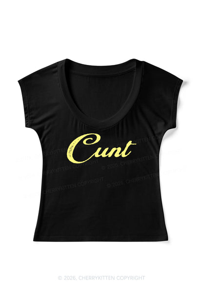 Cxxt Y2K V Neck T Shirts Cherrykitten