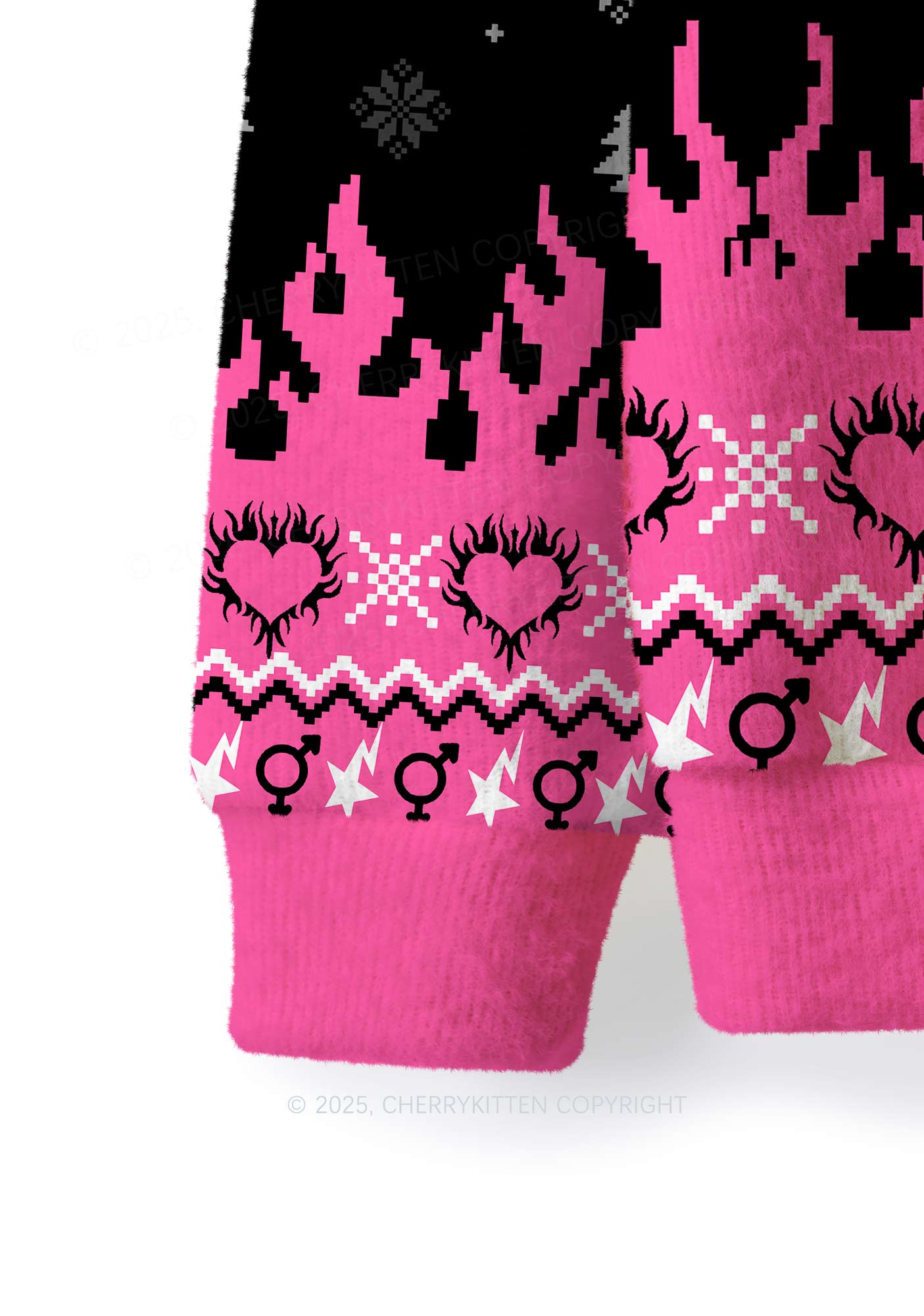 Slxt For My Gay BF Y2K Christmas Knit Sweatshirt Cherrykitten