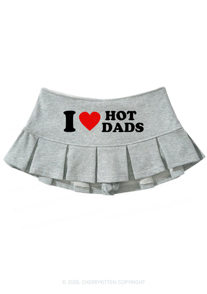 I Love Hot Dads Y2K Mini Pleated Skirts Cherrykitten