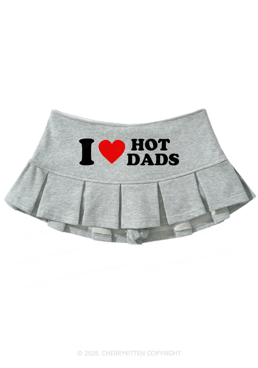 I Love Hot Dads Y2K Mini Pleated Skirts Cherrykitten