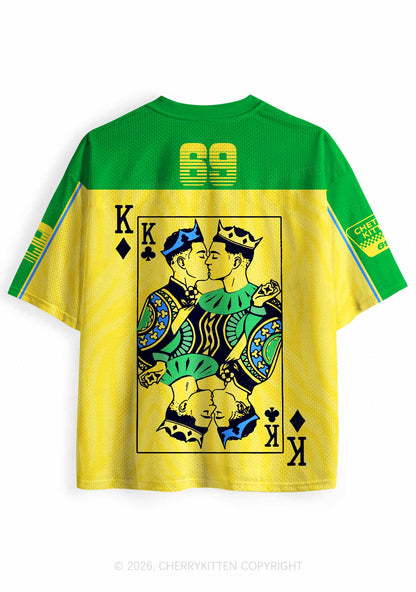 Yellow Gay King Pride Y2K Sport Jersey Shirts Cherrykitten