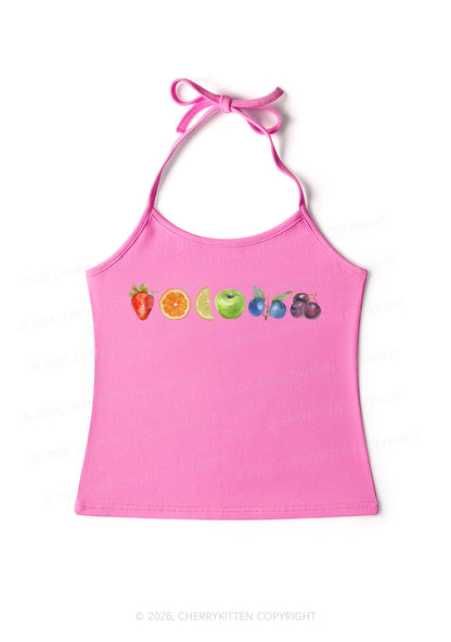 Six Fruity Pride Y2K Halter Neck Cami Cherrykitten