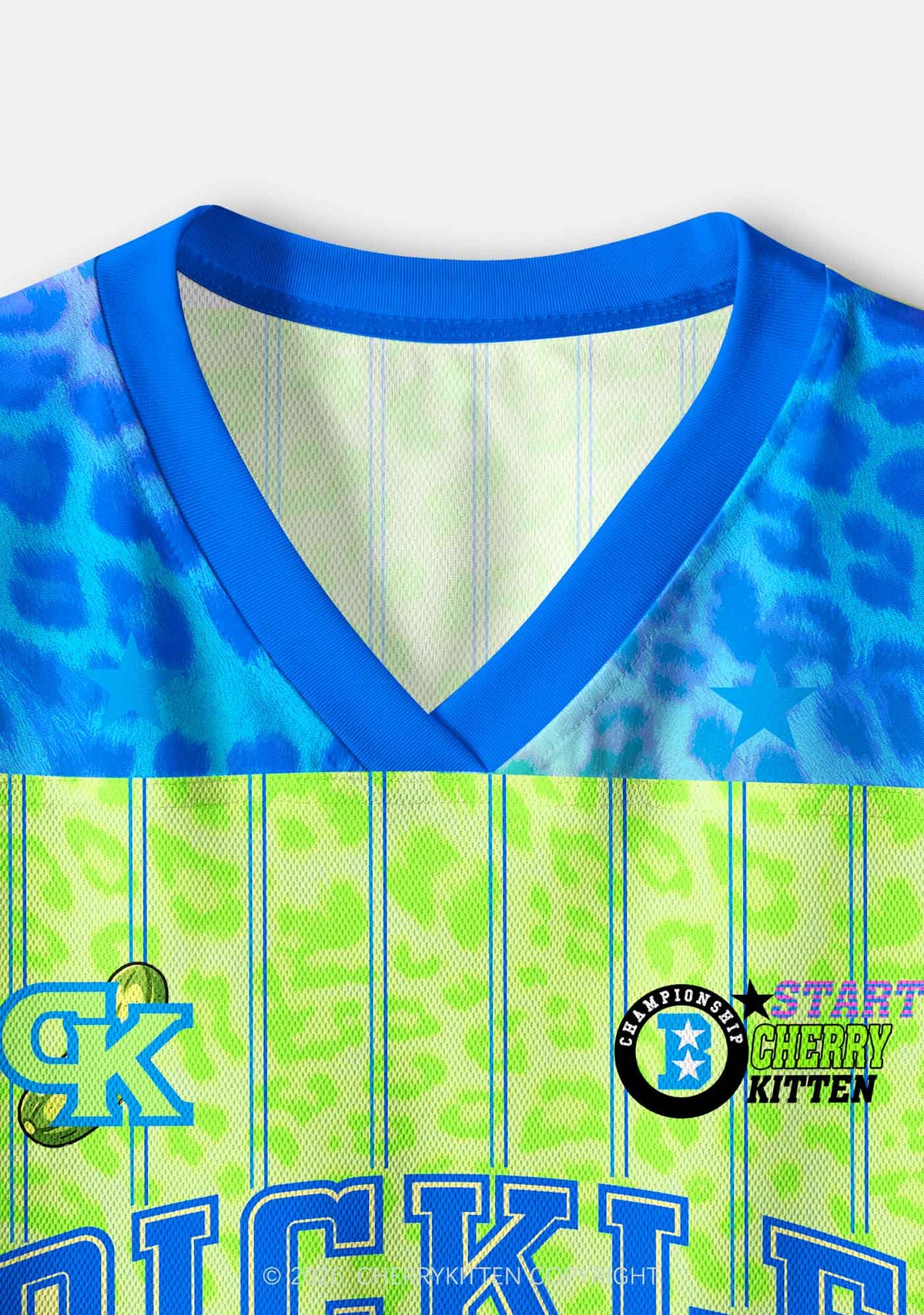 Green Pickle Slxt Y2K Crop Sport Jersey Shirts Cherrykitten