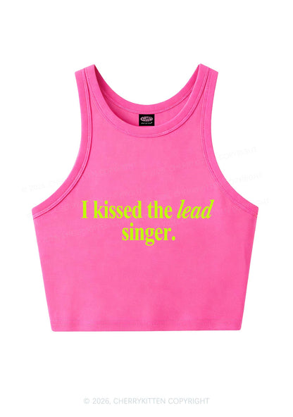 I Kissed The Lead Singer Y2K Crop Tank Top Cherrykitten