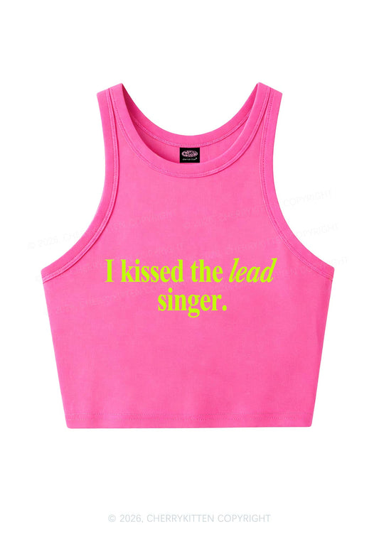 I Kissed The Lead Singer Y2K Crop Tank Top Cherrykitten