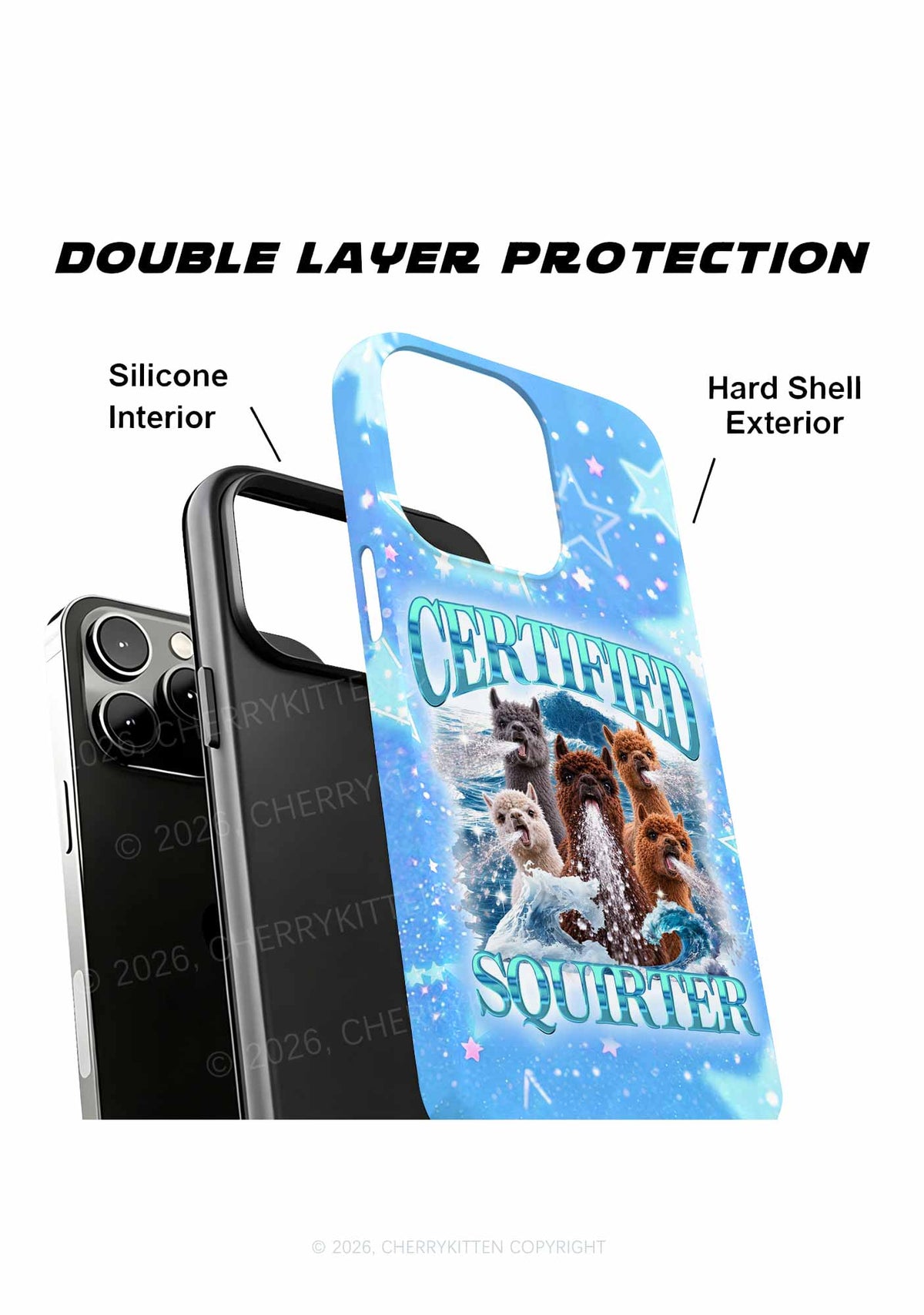Certified Squirter Alpaca Y2K Phone Case Cherrykitten