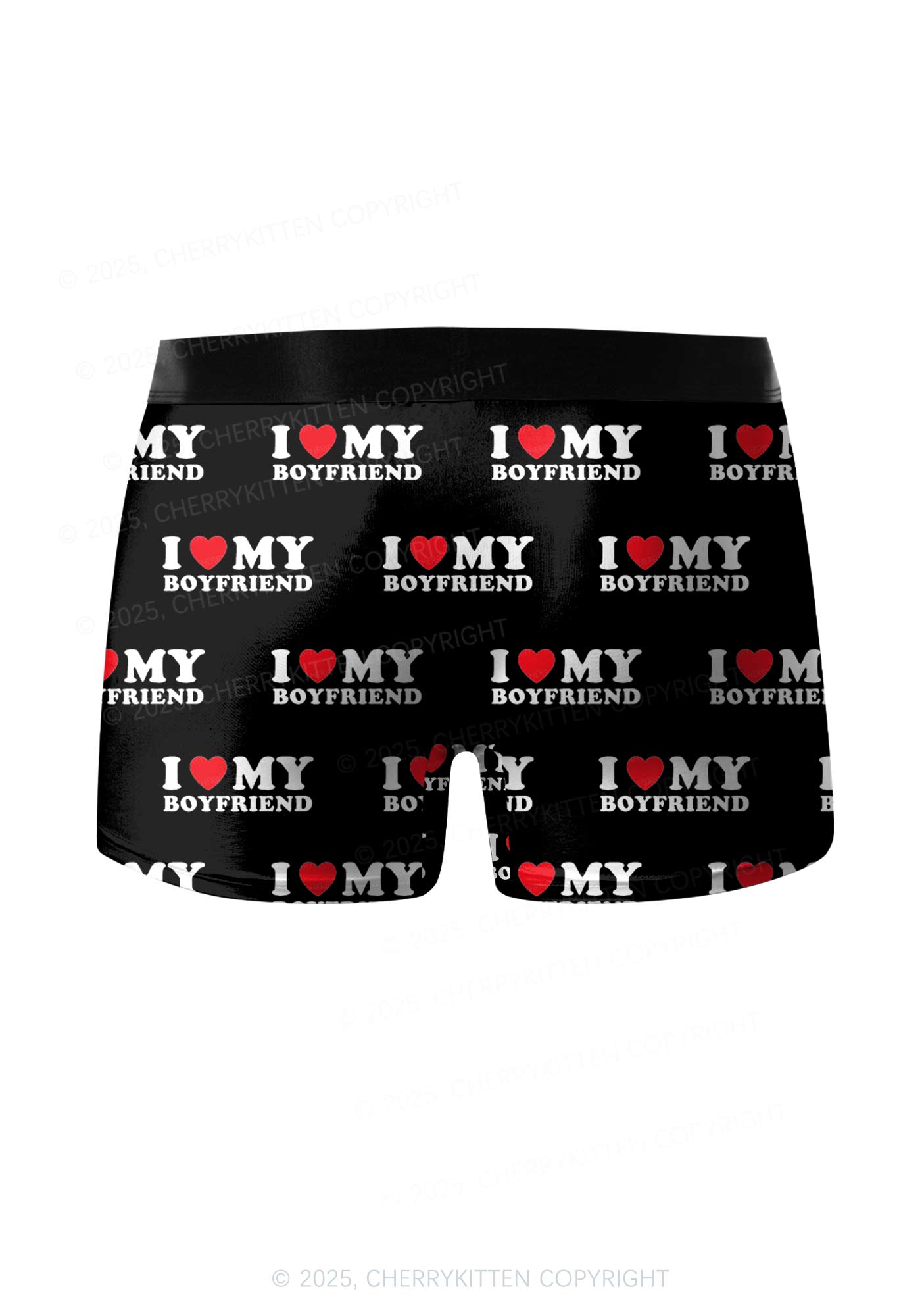 I Love My Boyfriend Valentine's Day Y2K Print Couples Boxer Briefs Set Cherrykitten
