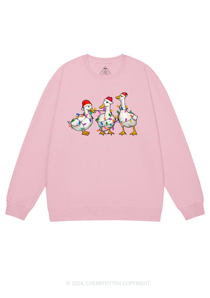Christmas Santa Duck Y2K Sweatshirt Cherrykitten