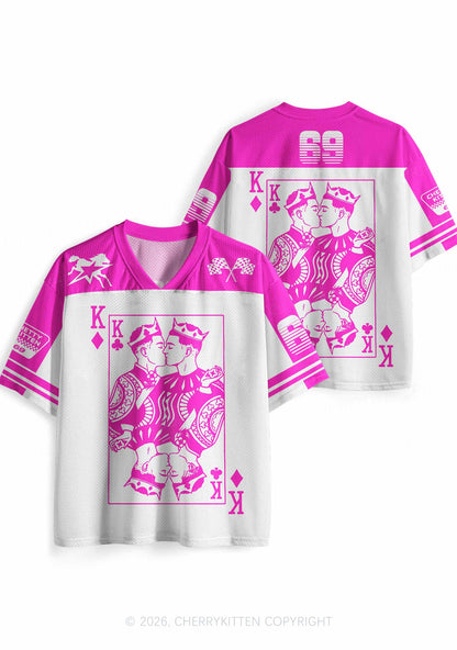 Hot Pink Gay King Pride Y2K Sport Jersey Shirts Cherrykitten