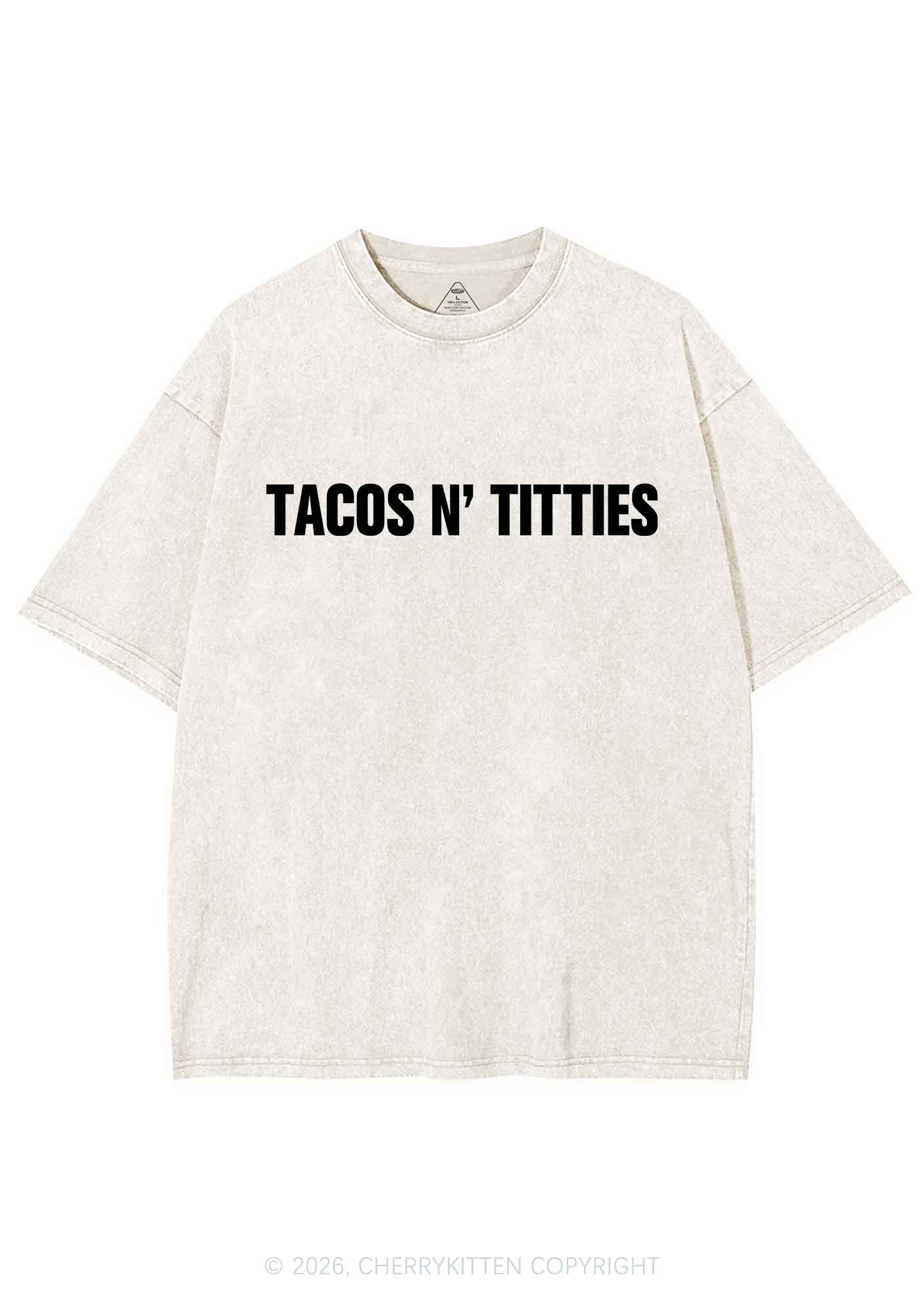 Tacos And Txtties Y2K Shirts Washed Tee Cherrykitten