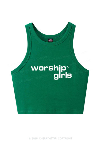 Worship Girls Pride Y2K Crop Tank Top Cherrykitten