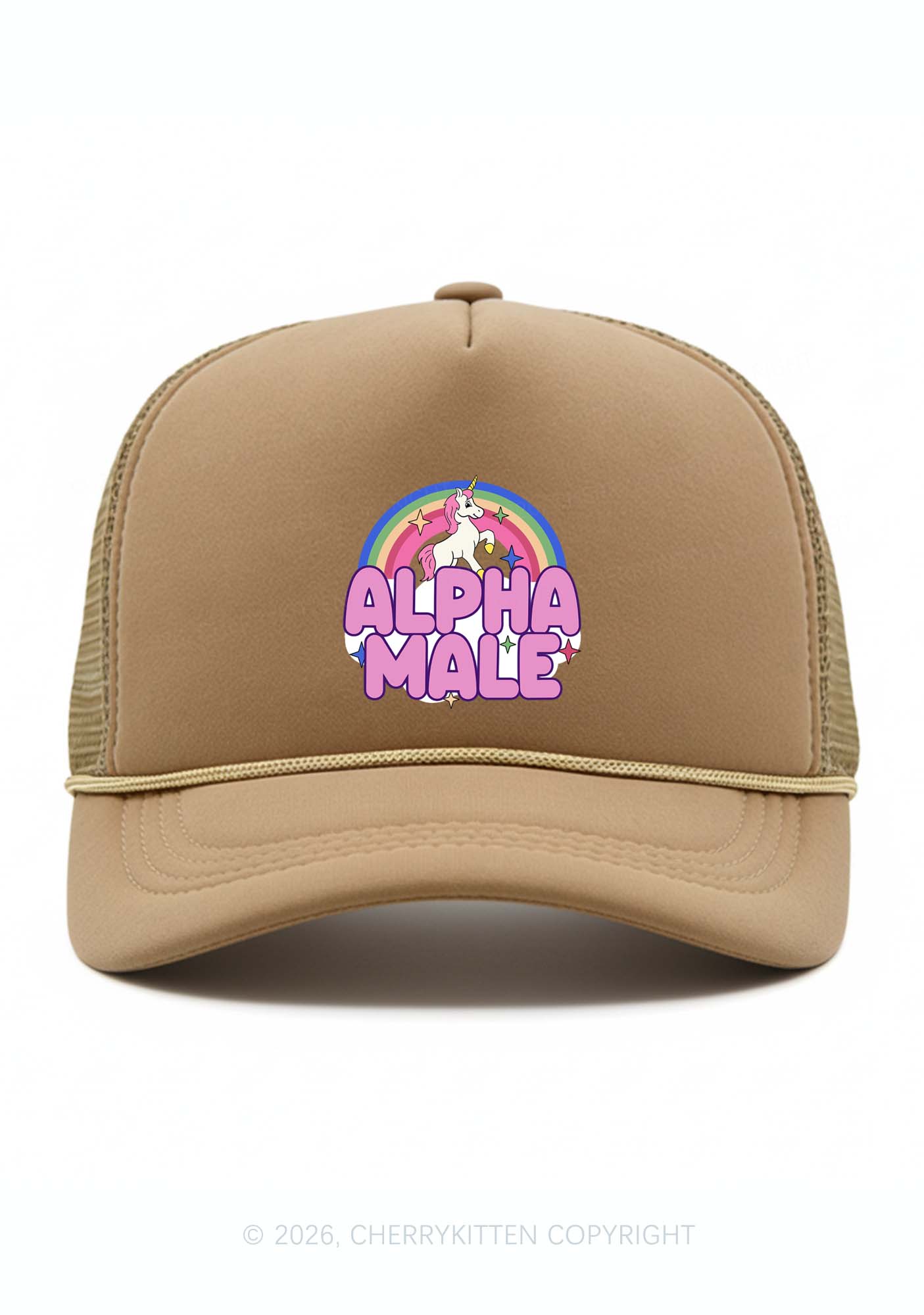 Rainbow Unicorn Alpha Male Pride Y2K Trucker Hat Cherrykitten
