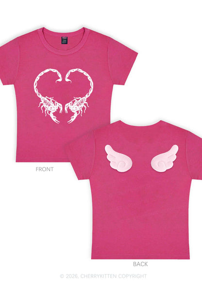 Skull Scorpion Heart Y2K Goth Angel Wings Baby Tee Cherrykitten